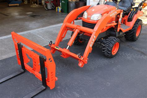 pallet forks skid steer kubota|forklift attachment for kubota tractor.